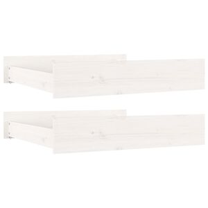 vidaXL Sengeskuffer 2 stk hvit heltre furu
