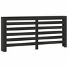 vidaXL Radiatordeksel svart 175x20x82 cm konstruert tre