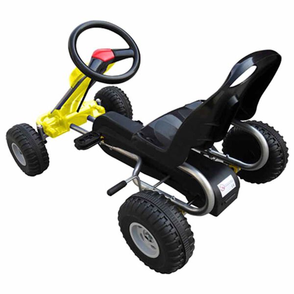 vidaXL Pedal-go-kart gul