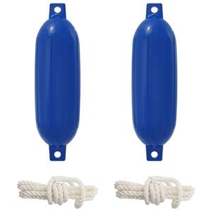vidaXL B&aring;tfendere 2 stk. &Oslash; 11 x 40 cm Bl&aring; PVC