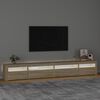 vidaXL TV-benk med LED-lys sonoma eik 270x35x40 cm