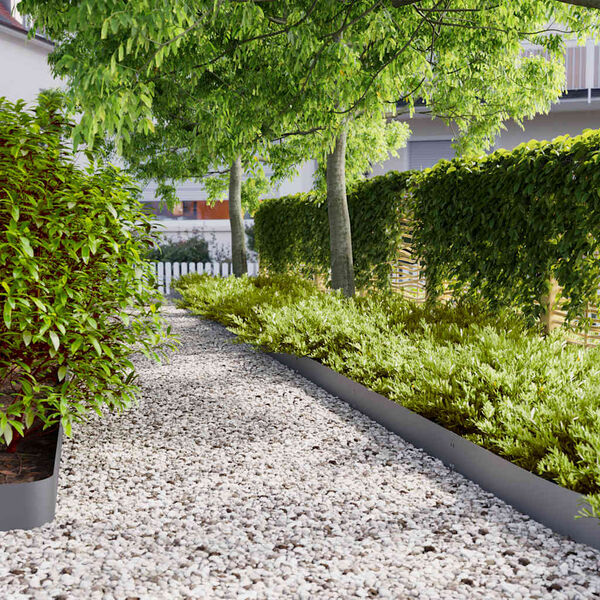 vidaXL Plenkanter 50 stk antrasitt 15x103 cm kaldvalset st&aring;l