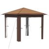 vidaXL Gazebo uten sidevegg 2,6 x 2,6 m Beige og Brun