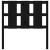 vidaXL Sengegavl svart 105,5x4x100 cm heltre furu