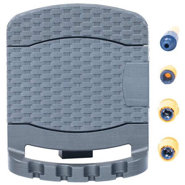 vidaXL Veggmontert slangetrommel med slange plast antrasitt