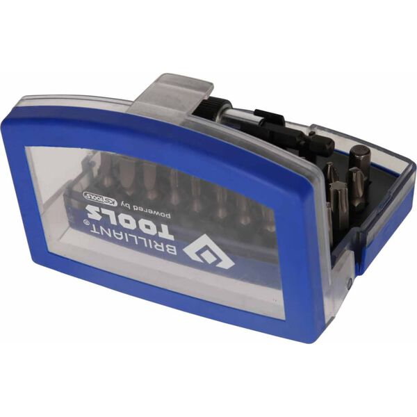 BRILLIANT TOOLS Bitsett for skrutrekker 1/4" st&aring;l 32 stk