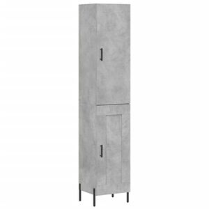 vidaXL Highboard betonggr&aring; 34,5x34x180 cm konstruert tre