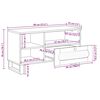 vidaXL TV-skap med skuff Brun 80 x 33 x 46 cm Massiv mango tre