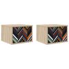 vidaXL Vegghengt nattbord OMMEN 2 stk. Sonoma eik 36 x 33 x 25 cm
