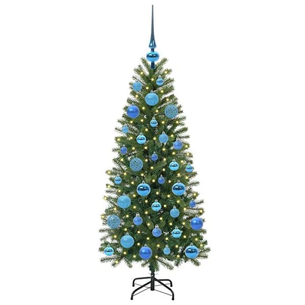 vidaXL Kunstig juletre med 150 LED med stativ gr&oslash;nn 120 cm PE og PVC