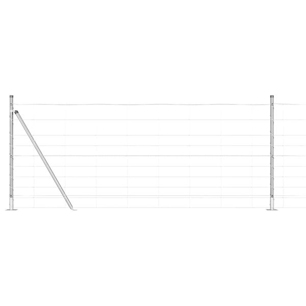 vidaXL Gjerdep&aring;le Galvanisert 50 x 1 m St&aring;l