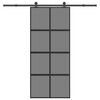 vidaXL Skyved&oslash;r med monteringssett 90x205 cm herdet glass og aluminium
