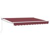 vidaXL Uttrekkbar markise Burgunder 3 x 2 m
