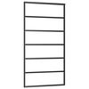 vidaXL Skyved&oslash;r ESG-glass og aluminium 102x205 cm svart