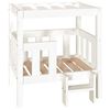 vidaXL Hundeseng hvit 65,5x50,5x70 cm heltre furu