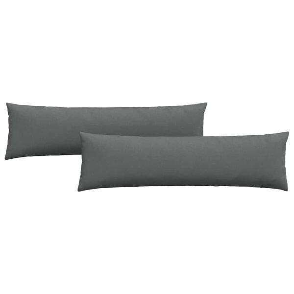 vidaXL Sofaputer 2 pcs Mørkegrå 145 x 40 cm stoff