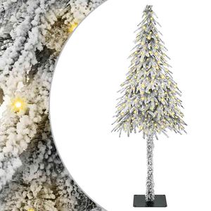 vidaXL Juletre med 300 LED med stativ Hvit 210 cm PE og st&aring;l