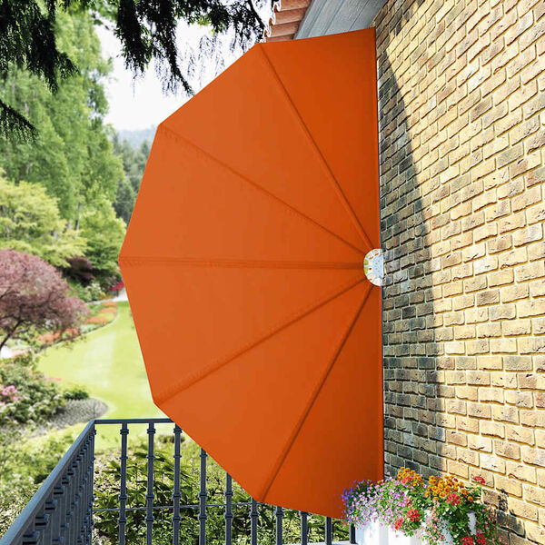 vidaXL Sammenleggbar sidemarkise for terrasse terrakotta 200 cm