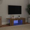 vidaXL TV-benk med LED-lys artisan eik 90x39x30 cm konstruert tre