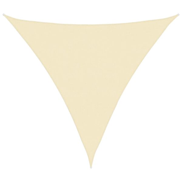 vidaXL Solseil 160 g/m&sup2; kremhvit 6x6x6 m HDPE