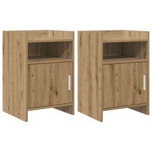 vidaXL Nattbord 2 stk. Artisan eik 40 x 36 x 60 cm Konstruert tre