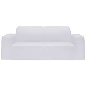 vidaXL 2-seters sofaovertrekk polyester hvit