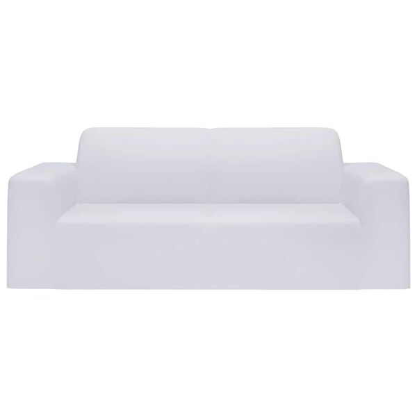 vidaXL 2-seters sofaovertrekk polyester hvit