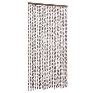 vidaXL Fluegardin gr&aring;brun og hvit 100x200 cm chenille