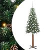 vidaXL Slim juletre gr&oslash;nn 180 cm PVC og Massivt Furu tre