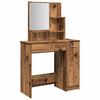 vidaXL Sminkebord med speil gammelt tre 86,5x35x136 cm