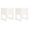 vidaXL Plantekasser 2 stk hvit 40x40x52,5 cm heltre furu