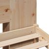 vidaXL Seng med bokhylle uten madrass 135x190 cm heltre furu