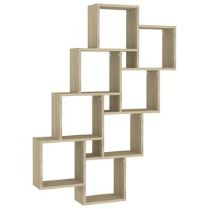 vidaXL Kubeformet vegghylle sonoma eik 90x15x119 cm konstruert tre