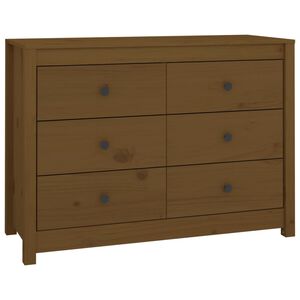 vidaXL Sideskap honningbrun 100x40x72 cm heltre furu