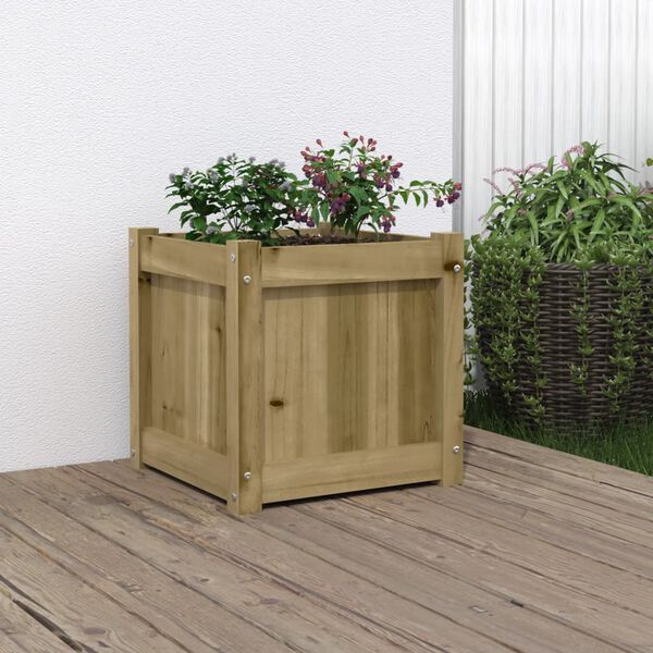 vidaXL Blomsterkasse 40x40x40 cm impregnert furu