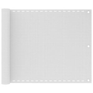 vidaXL Balkongskjerm HDPE 75x400 cm Hvit
