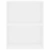 vidaXL Bokhylle hvit 60x30x76,5 cm konstruert tre