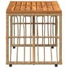 vidaXL Utebord Naturlig 80 x 40 x 40 cm St&aring;l og Poly Rattan