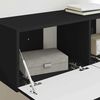 vidaXL TV Veggskap 2 pcs Svart 98 x 31 x 29,5 cm Konstruert tre
