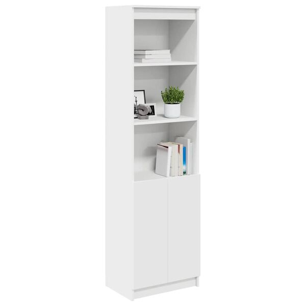 vidaXL Highboard hvit 50x35x180 cm konstruert tre