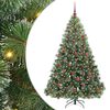 vidaXL Kunstig juletre med 300 LED med stativ gr&oslash;nn 180 cm PE og PVC