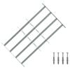 vidaXL Sikkerhetsgitter for vinduer med 4 tverrbjelker 3 pcs