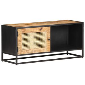 vidaXL TV-benk 90x30x40 cm grovt mangotre med naturlig stokk