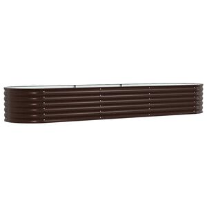 vidaXL Hevet bed Brun 320 x 80 x 44 cm St&aring;l