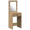 vidaXL Sminkebord Artisan Eik 50 x 41 x 135 cm Konstruert tre