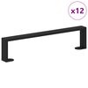 vidaXL M&oslash;belf&oslash;tter 12 stk. Svart 436 x 40,5 x 100 mm Jern