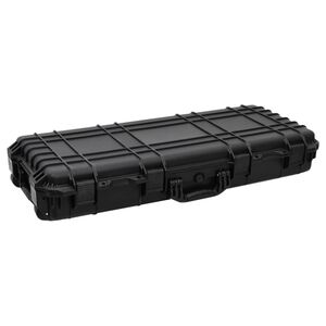 vidaXL Flykasse med hjul svart 96x42x16 cm PP