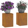 vidaXL Planteholder 2 pcs Rusten 24 x 24 x 35 cm Cortenst&aring;l