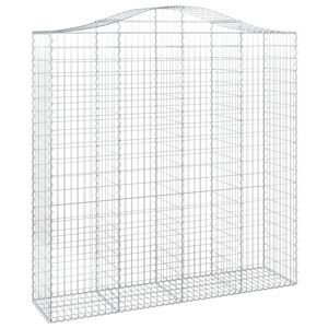 vidaXL Gabionkurv buet 200x50x200/220 cm galvanisert jern