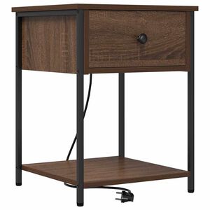 vidaXL Nattbordskap Brun Eik 42 x 41 x 56 cm Konstruert tre